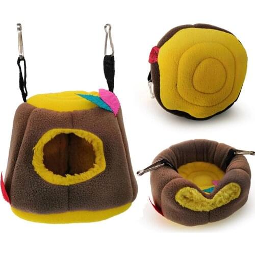 Bird Parrot Hamster Squirrel Tree Hole Hammock Hanging Nest Warm Bed Pet Supply