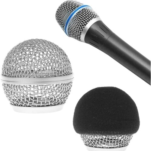 New Microphone Cover Replacement Ball Head Mesh Microphone Grille For Shure BETA58 BETA58A SM58 SM58S