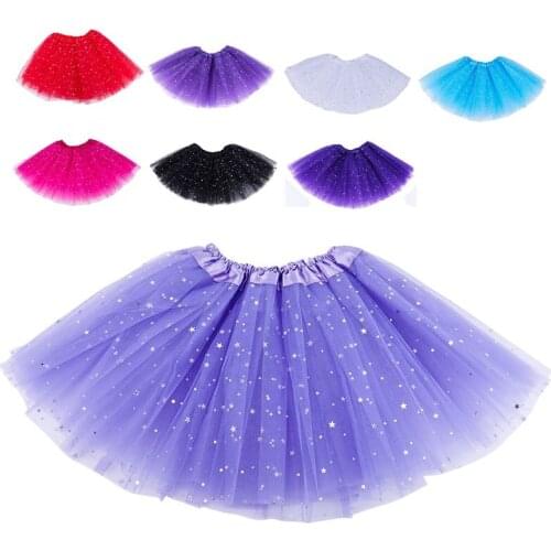 Smart Baby Girl Clothes Stars Sequins Petticoat Ballet Dance Fluffy Tutu Skirt