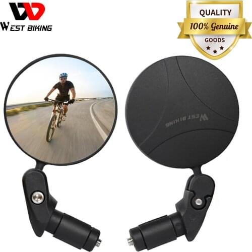 WEST BIKING Bike Rearview Mirror 360 Rotation Adjustable Cycling Rear View MTB Road Bicycle Handlebar Mirrors Bike Accessories