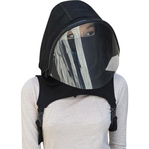 Protective Hooded Face Shield Breathable Detachable Dustproof and Anti-droplets Hood Warm Windproof Hats for Winter