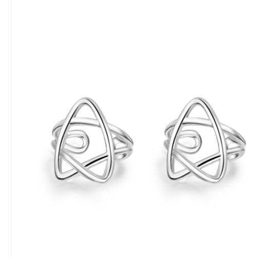 KOFSAC New Fashion 925 Sterling Silver Ear Cuff Earrings For Women Charming Hot Non Piercing Cartilage Ear Clip Jewelry Gifts