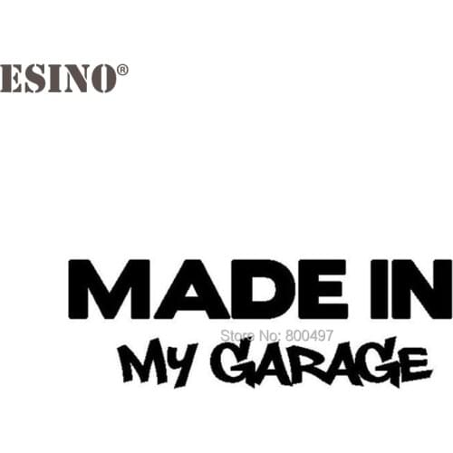 10 x Newest Car Styling Made In My Garage Reflective Auto Decal Car Sticker Motorcycle Bumper Body Decal Creative Pattern Vinyl