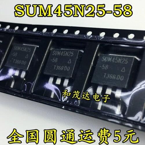 10PCS SUM45N25-58 SUM45N25 TO-263