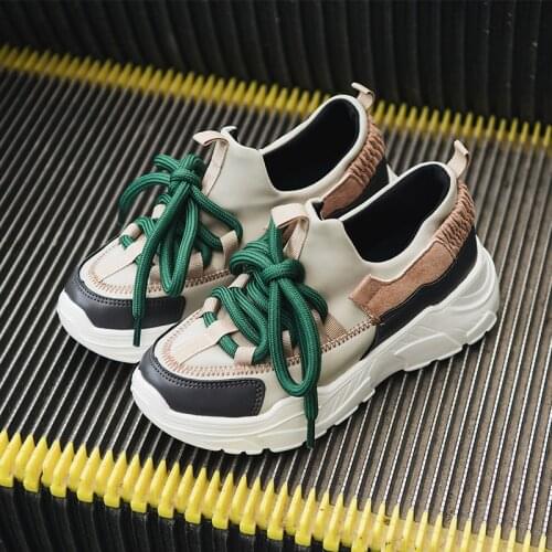 2019 New Womens Fashion Platform Running Shoes Height Increase 8 Cm Chunky Sneakers Women Outdoor sports shoes Chaussures Femme