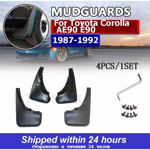 4Pcs Mud Flaps Splash Guards For Toyota Corolla Sedan AE90 E90 1988-1992 Front and Rear Mudguards car accessories auto styline