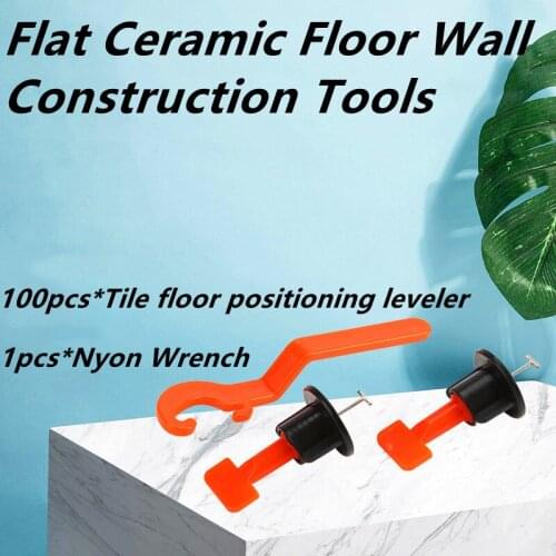 50Pcs Flat Ceramic Floor Wall Construction Tools Reusable Tile Leveling System Kittile Leveling System Kit For Tile