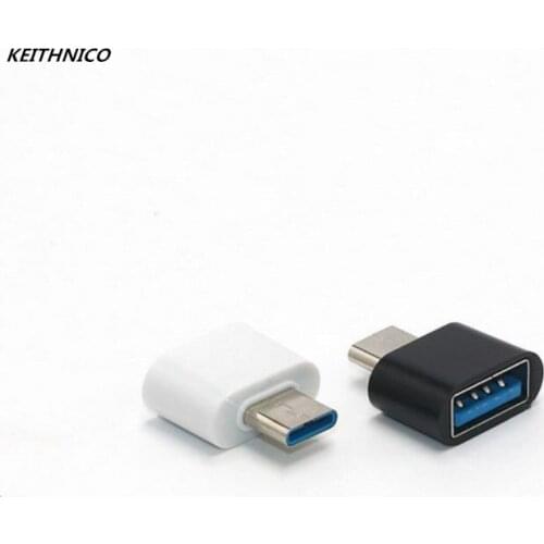 KEITHNICO 5Pcs Type-c to USB2.0 Female OTG Adapter for Samsung Huawei P9 Xiaomi 6(Color Random)