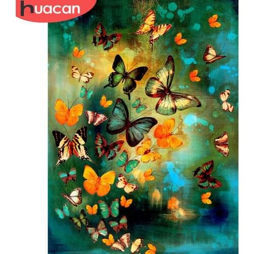HUACAN 5D Diy Diamond Painting New Arrivals Animal Butterfly Embroidery Cross Stitch Rhinestones Picture Home Art