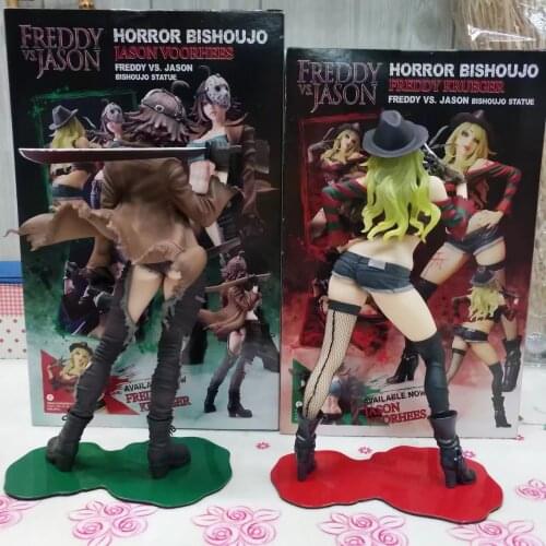 Art Box Freddy Vs. Jason Horror Bishoujo Jason Voorhees Freddy Krueger PVC Action Figures 26 CM High Toy Model Statue