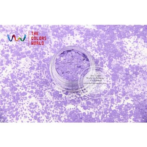 TCH308-H1 Violet Colors Mixed Hexagon Shape Solvent resistant Glitter Sequins for nail art nail gel DIY decoration