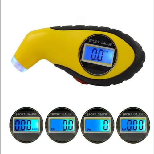 LCD Display Auto Motorcycle Tyre Pressure Digital Meter Mini Diagnostic Tool Car Detector Tire Pressure Gauge Portable