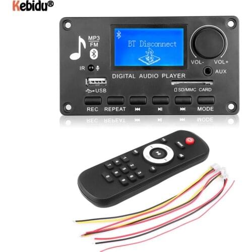 DC 12V Bluetooth V5.0 MP3 Player Decoder Board USB TF BT FM Line In Music MP3 Player Module with LCD Screen Digital Audio Player