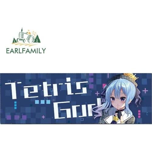 EARLFAMILY 13cm x 4.4 for Hololive Suisei H Vinyl Car Stickers Waterproof Occlusion Scratch Decals RV JDM Motorcycle Car Styling