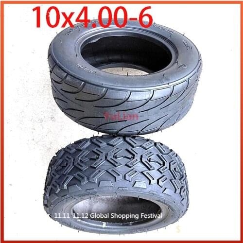 10x4.00-6 Vacuum Tubeless Tire Electric Balancing Car Scooter 10 Inch Thick Rubber Tyre for Mini Motorcycle
