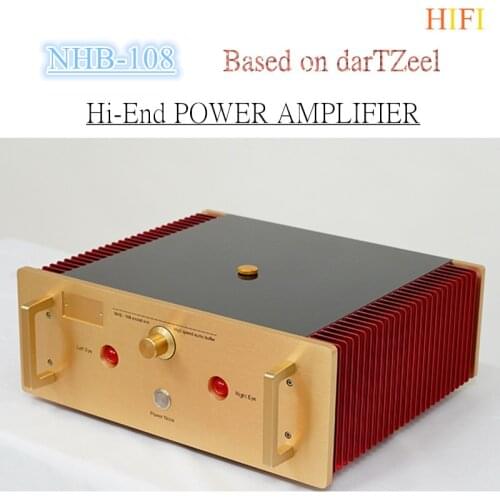 Best Sound No Negative Feedback Study/Copy Dartzeel NHB108 Power Amplifier amp 200W*2 OFC Super pure Cooper Transformer