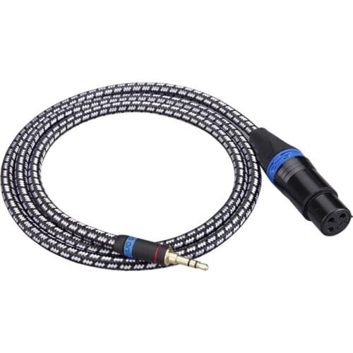 Move on M100 silver plated 3.5mm XLR mobile phone live microphone cable Canon audio cable