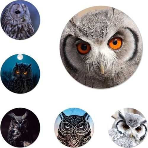 Camouflage Owl Badge Brooch Pin Accessories For Clothes Backpack Decoration gift 58mm