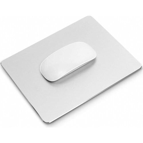 Hard Metal Aluminum Mouse Pad Smooth Double Side Design Mouse Mat Waterproof Fast and Accurate Control for Gaming and Office