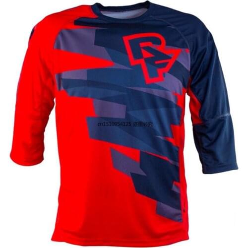 2021 Mans Downhill Jersey 3/4 Sleeve Cycling Jersey Quick Dry Mx Mtb Off Road Mountain Bike DH BMX Breathable Motocross Jersey