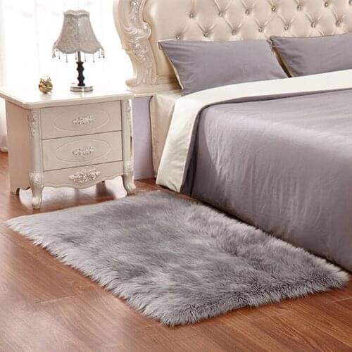 Soft Fluffy Faux Fur Area Rug for Bedroom Living Room, Extra Comfy and Fuzzy Rugs, Washable Plush Carpet for Bed Home Decor