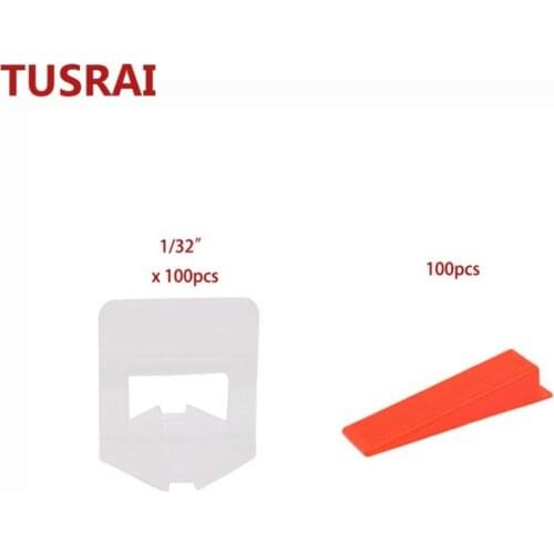 Tile Levelling Wedges Clips Kit 200pcs 1mm 1/32" Wall Floor Lippage Leveling system Tiling Installation Laying Tools TUSRAI