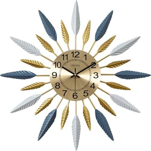Creative Luxury Wall Clock Modern Design Large Living Room Simple Metal Clocks Wall Clock Abstract Wall Watch Silent Home Decor