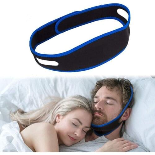 Neoprene Anti Snoring Chin Strap Stop Snore Jaw Belt Snore Stopper Sleep Anti Apnea Chin Support Straps Night Sleeping Aid Tools