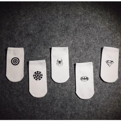 5Pairs/Lot Newest Printing Mens Socks Fashion Unisex Socks Spring Summer Breathable Sox Male Female Couples Classic Socks Mixed