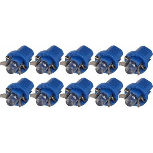 Novel-10Pcs Car Dash Instrument Base Light Lamp T5 B8.5D LED Instrument Light Car Wedge Dashboard Bulb DC12V Lamp