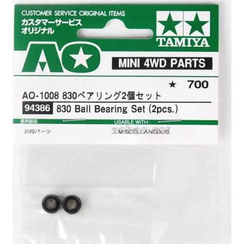 2pcs Tamiya 830 Bearing 94386 AO-1008 3*8mm Gear Axle Ball Bearings Spare Parts for 1/32 Mini 4WD Car Model