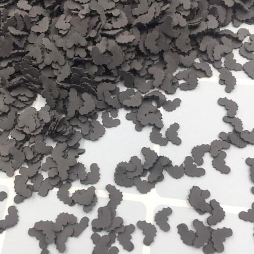 50g/lot Polymer Hot Clay Black Bat Slice Sprinkles for Crafts Making Slime Material Phone Deco Scrapbook DIY:5mm
