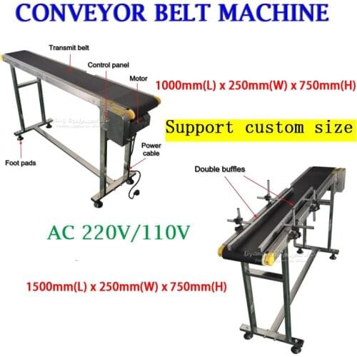 Adjustable 5-30m/min Conveyor Belt Machine 120W Motor Buffles Inkjet Printer Bottle for bread date code food inkjet printer