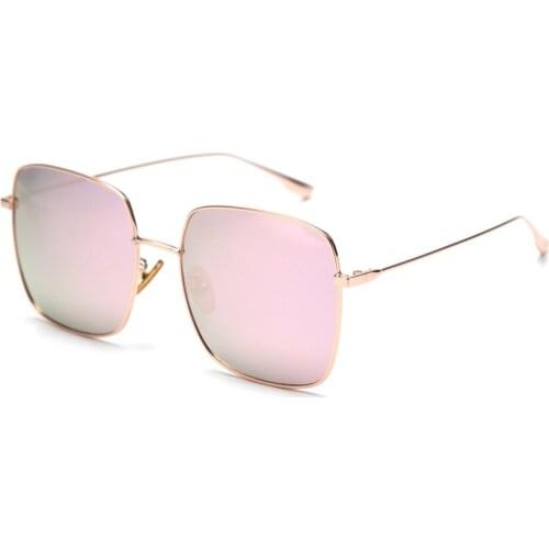MINCL Brand Square Polarized Sunglasses Women Men Vintage Retro Mirror Sun Glasses for Female Lady Metal Frame Shades UV400 NX