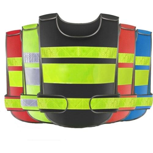 High Visibility Reflective Vest Mens Safety Vest Waistcoat With Reflective Stripe Working Vest 5 Colors Available LOGO Print
