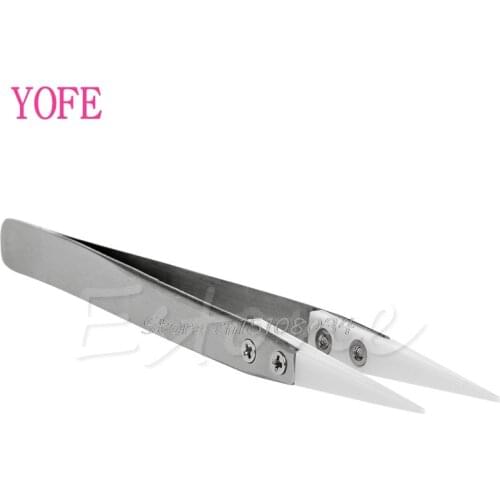 Heat Resistant Stainless Steel Ceramic Tweezers Pointed Tip For Coils S08 Wholesale&DropShip