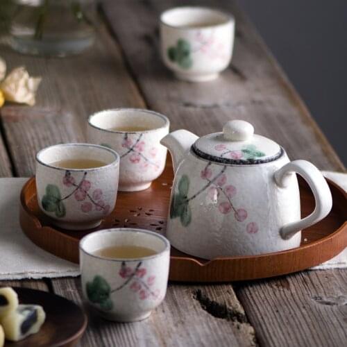 Japanese tea set cup set tea set cup kungfu tea set Ceramic teapot teacup tea set hand painted underglaze colored tea pot