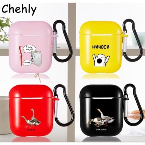 Funny Cartoon Case for Apple Airpods 1 2 3 Pro shockproof Bluetooth Wireless Headphone Earphone Soft Silicone Protection Cover