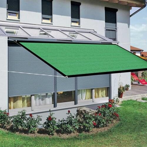 Green Sunshade Net with Long Rope Ventilated Sun-proof Outdoor Garden Balcony Backyard Camping Pool Sunshade Cover Shade Net