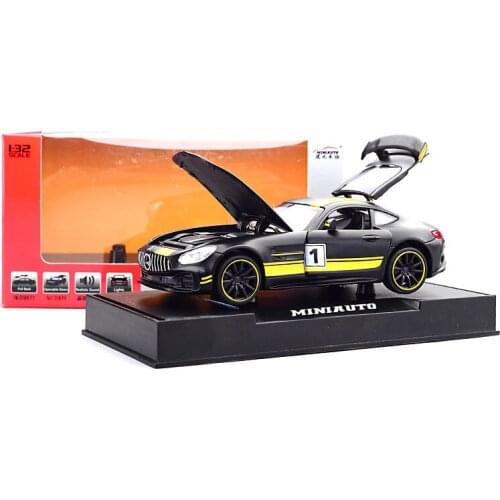 1:32 Diecast AMG GT Racing Car High Simulator Alloy Metal Model Car Light Music Door Open Pull Back