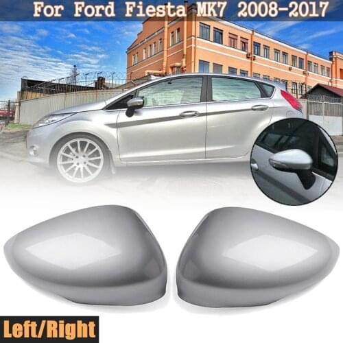 1 Pair Left/Right Silver Rearview Side View Mirror Replacement Cover Cap Case Shell for Ford for Fiesta Mk7 2008 2009 2010 2011