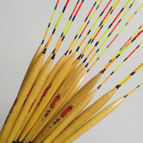 10Pcs Wood Fishing Float Tank Flotteur Peche Float Fishing Tackle Tools Accessories