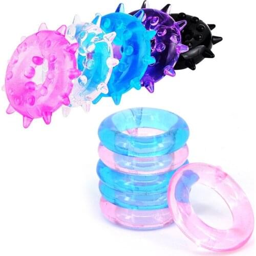 11pcs Candy Color Male Penis Ring Super Stretchy Strong Donut Cock Rings Delay Ejaculation Erection Sex Toy