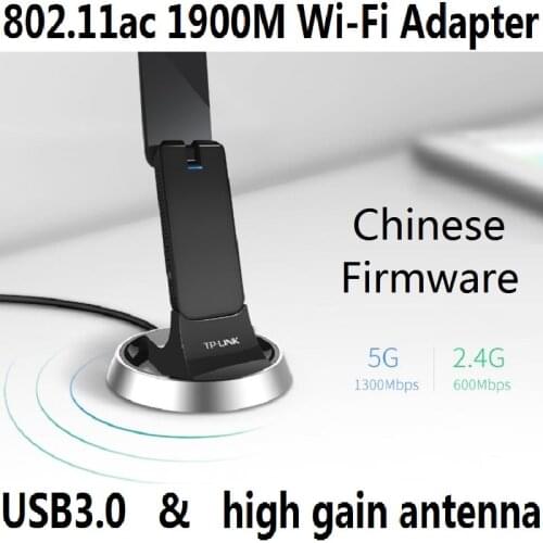 ChinFirmware High gain Antenna AC1900 Wireless Network Card 11AC 1900Mbps Dual Band USB3.0 WiFi Adapter 2.4G 600Mbps 5G 1300Mbps