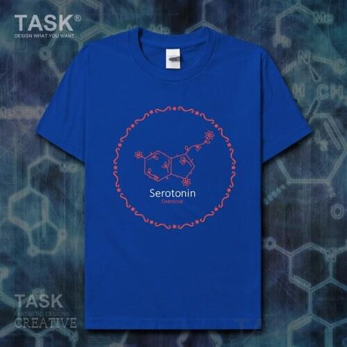 Serotonin Molecular Formula Chemistry Subject Short sleeve t-shirt new Tops t shirt mens clothes sports cotton sweatshirt 01