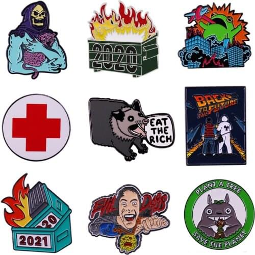 G1837 Cartoon Metal Zinc Alloy Enamel Collar Pin Lapel Badge Jewelry Brooch Kids Gifts Accessories Figure