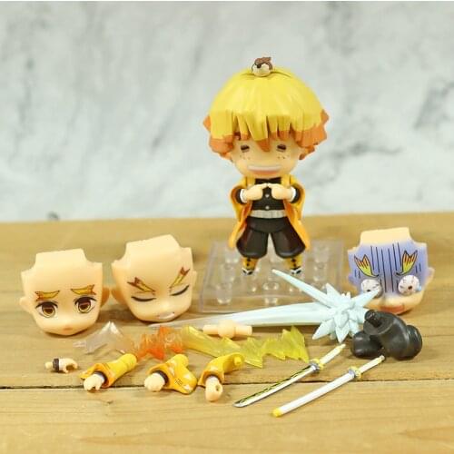 Demon Slayer Zenitsu Agatsuma 1334 Kamado Tanjirou 1193 Nezuko 1194 Q Version Action Figure Collectible Model Toy