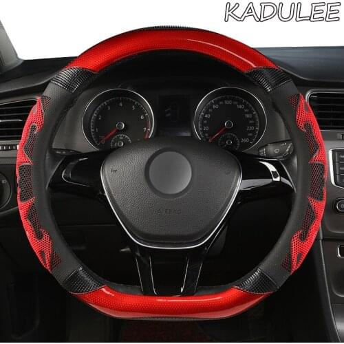 KADULEE Microfiber Leather Car Steering Wheel Cover For Chevrolet Cruze Captiva Lacetti Aveo Niva Spark Sonic Trax Camaro