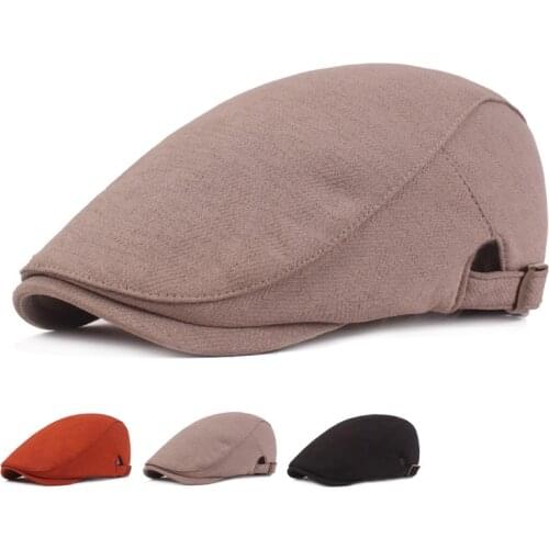 2021 Summer Fashion Mens Caps Berets Flat Hat Spring Cotton Visor Caps Peaky Blinders Hat Vintage Flat Casual Adjustable Beret