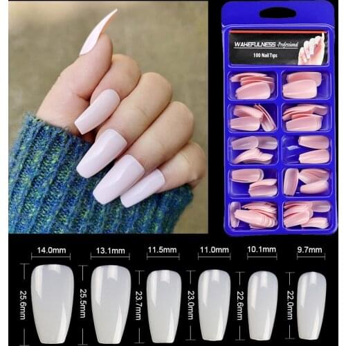 Luxxi Nails 120pcs/pack False Press on Nails Medium Ballerina Nail Designs Manicure Shinny Acrylic Nails